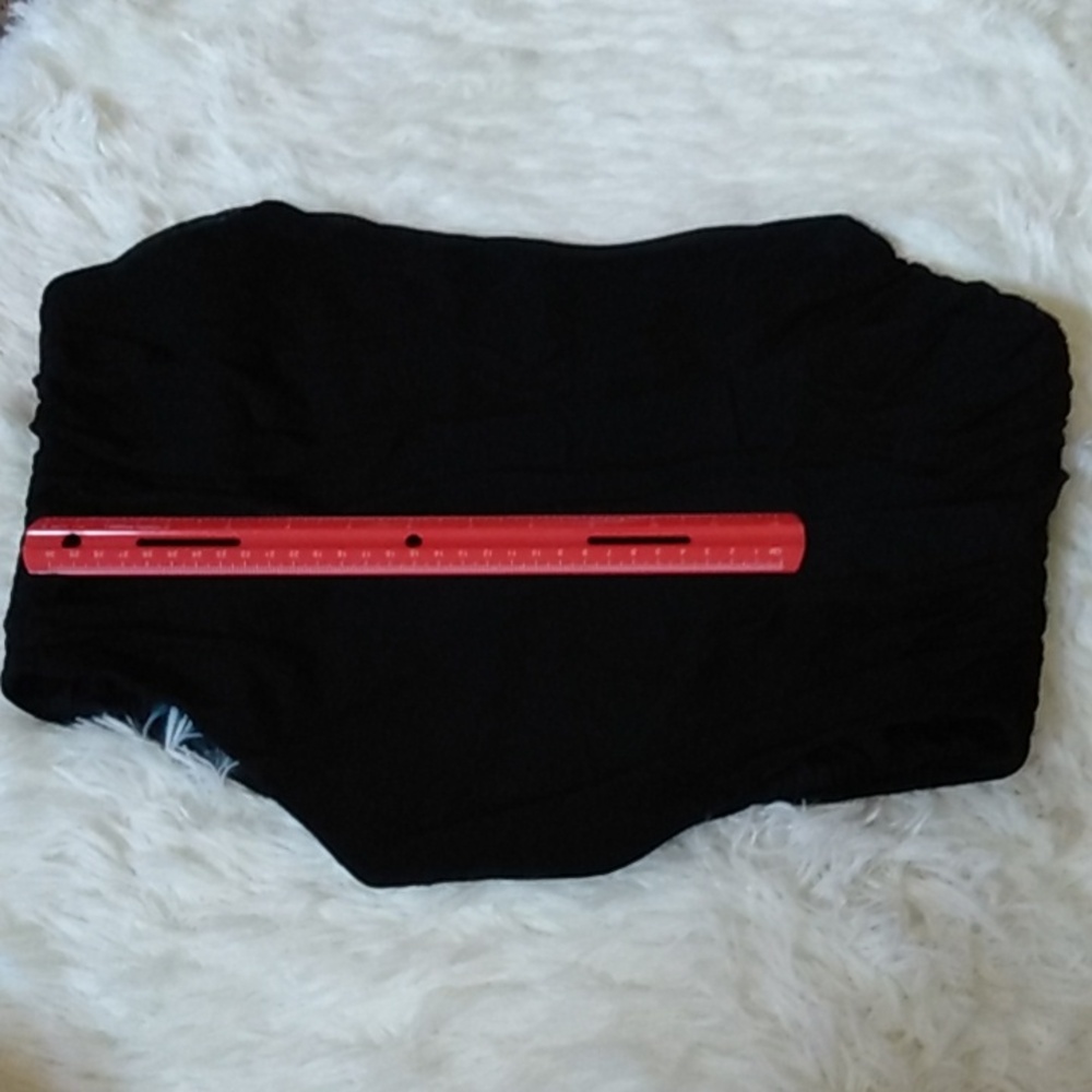 Black Strapless Corset Top